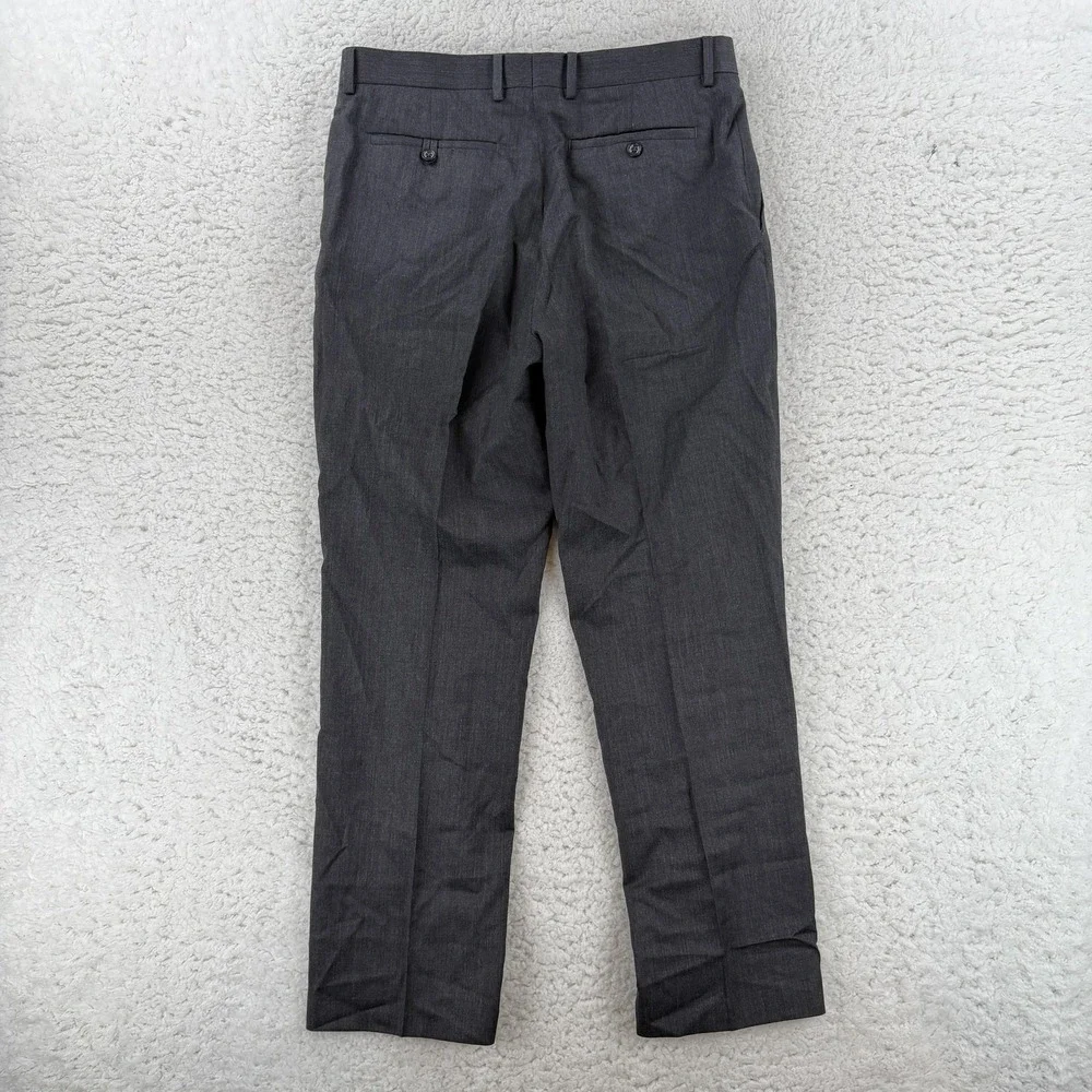 Banana Republic Dress Pants Mens 33x30 Gray Slim Fit Wool Lined Office Wear‎